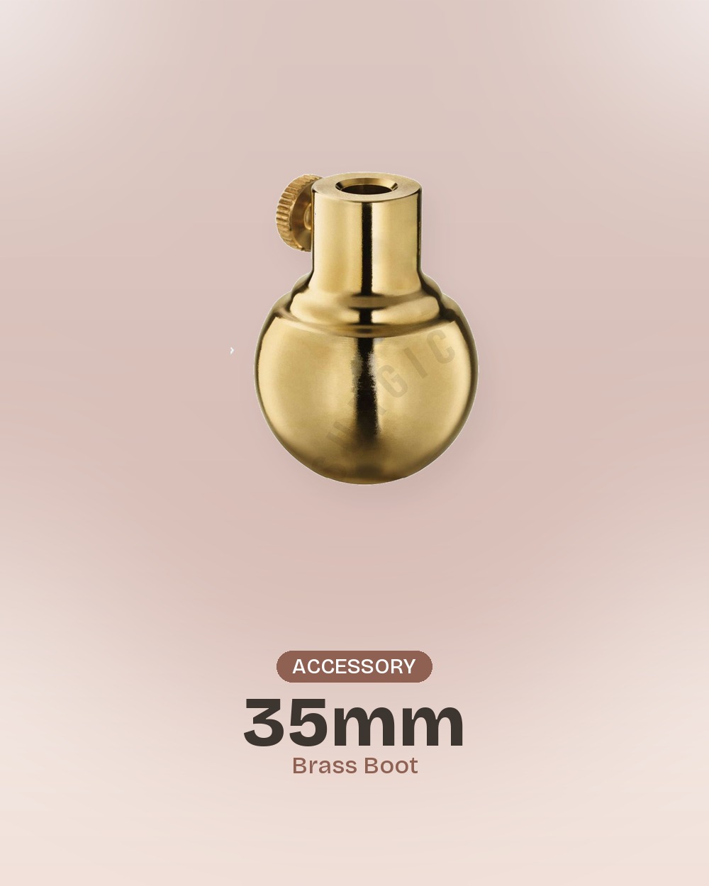 Tuning Fork Boot, 35mm Brass